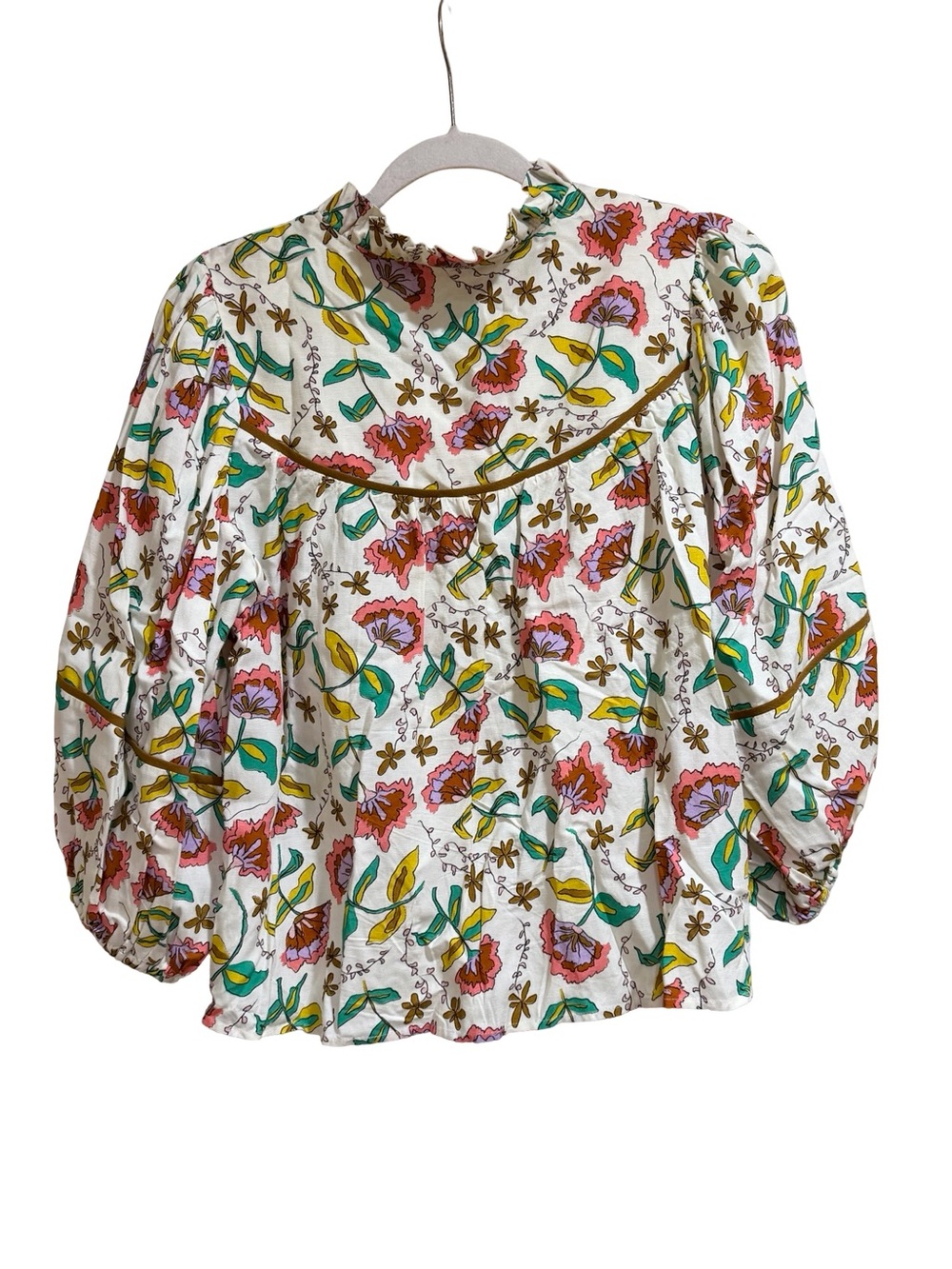 πΈβ CROSBY by Mollie Burch Rosie Top β Woodcut Floral Print Size Small - Picture 5 of 10